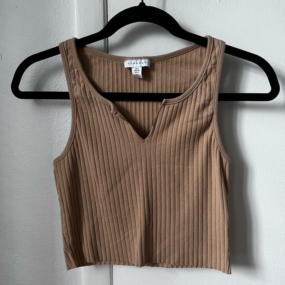 Brown/Tan TopShop tank top